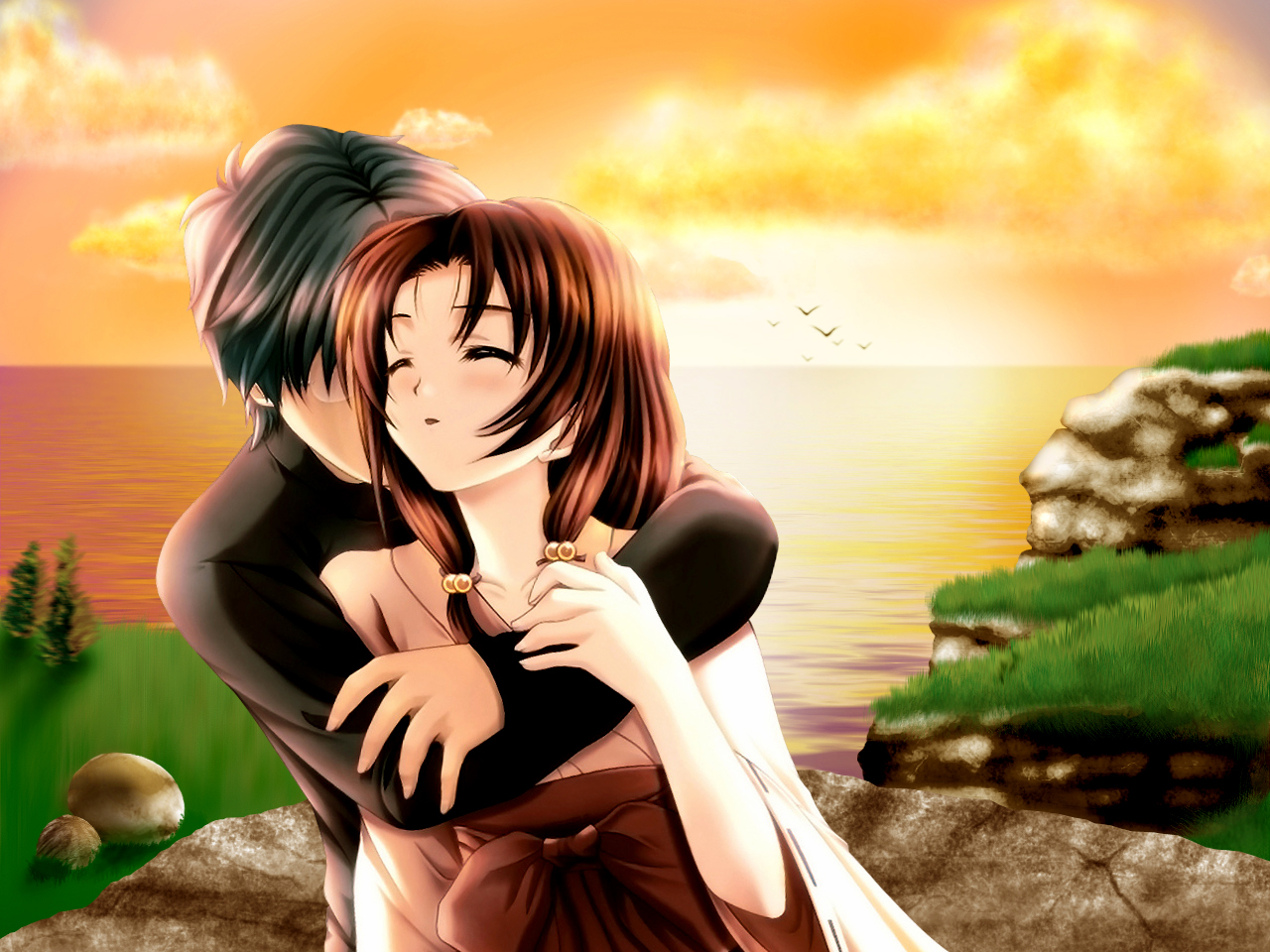 Romantic Couples Anime Wallpapers Romantic Wallpapers Chobirdokan